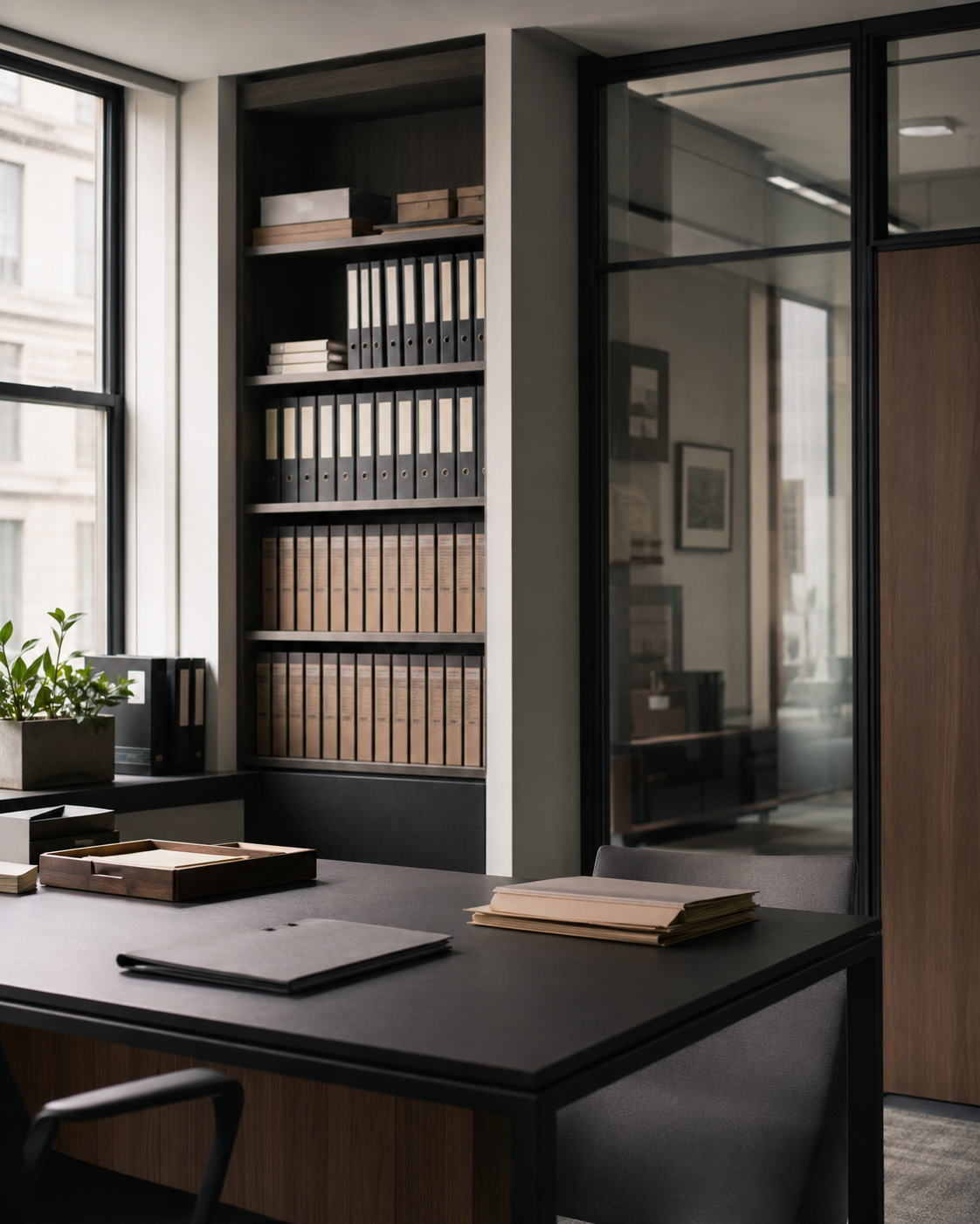 Organized professional workspace representing OISEA investigative and analytical services